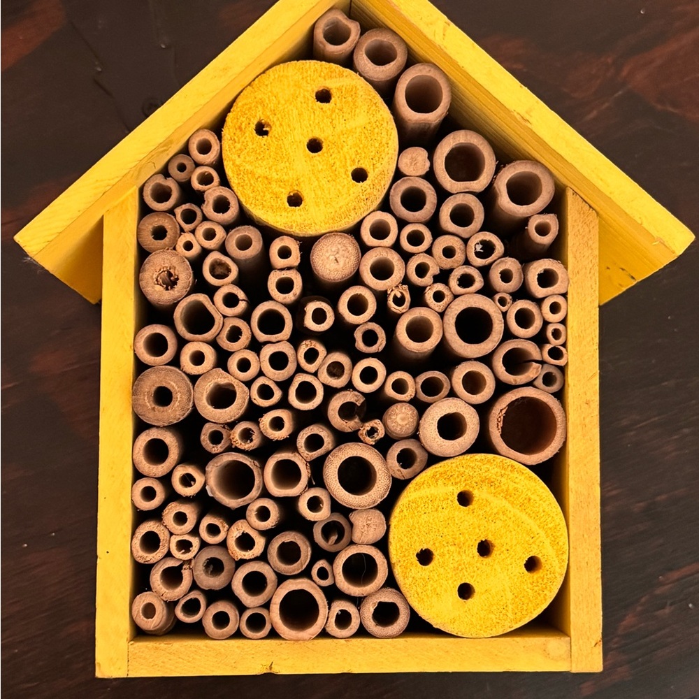 Unique Yellow Wooden Bird House